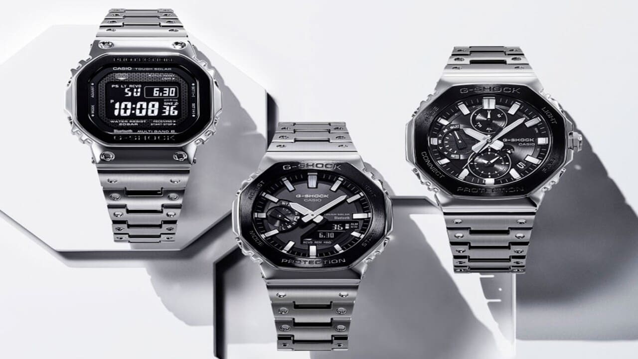 G-Shock Black Tone Series Trio Jam Tangan Full Metal dengan Sentuhan Elegan