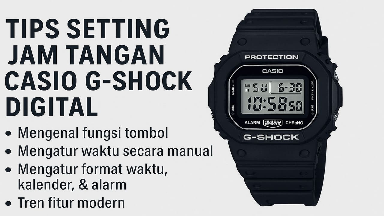 Panduan Lengkap Cara Setting Casio G-Shock Digital, Cocok untuk Semua Model